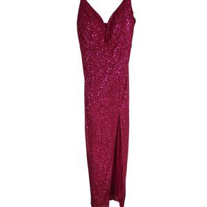 Long pink formal dress